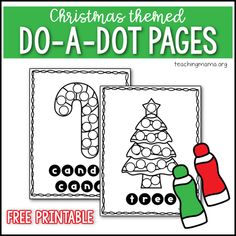 christmas themed do - a - dot pages for preschool