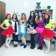 Easy Alice And Wonderland Costumes, Diy Alice And Wonderland Costumes, Diy Alice Costume For Women, Alice In Wonderland Easy Costume, Group Halloween Costumes For Work Alice In Wonderland, Alice In Wonder Land Costume, Diy Alice In Wonderland Costume Easy, Alice In Wonderland Group Costume Ideas