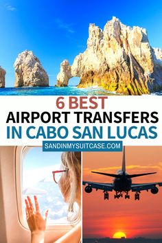 the top 5 best airport transfer in cabo san lucas, with text overlay