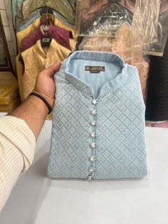 Fancy Kurta Pyjama Set For Men  Colors Off White Bottle Green Navy Blue Onion Pink Black Custom Color Sizes 36,38,40,42,44,46,48.50.52 Traditional Wear With Chikankari Embroidery For Groom, Traditional Winter Sets With Chikankari Embroidery, Festive Chikankari Embroidery Sherwani Straight Kurta, Traditional Chikankari Embroidery Sets For Winter, Winter Straight Kurta Sets With Resham Embroidery, Festive Chikankari Embroidered Set For Groom, Festive Sherwani With Chikankari Embroidery, Winter Wedding Straight Kurta Set, Bollywood Style Sherwani With Long Sleeves