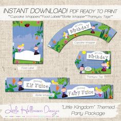 printable birthday party package for little kingdom theme