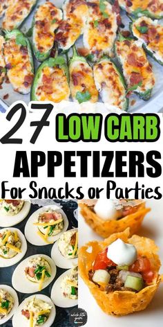 low carb appetizers for snacks or parties