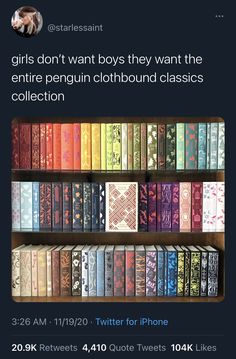 the tweet about girls don't want boys they want the entire penguin clubbound classic collection