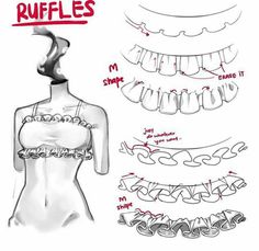 the instructions for how to wear ruffles