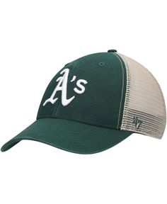 in stock Green Visor For Baseball Season, Green Baseball Cap For Fan Gear, Green Curved Visor Trucker Hat For Baseball Season, Green Trucker Hat With Curved Visor For Baseball Season, Green Cap For Game Day, Green Curved Bill Hat For Baseball Season, 47 Brand, Oakland Athletics, Mens Green