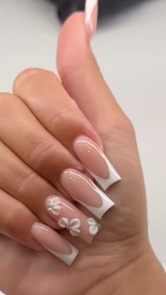 How To Do French Tips, Nail Inspo Long, Quinceanera Nails, White Tip Nails, Short Gel Nails, Blush Nails