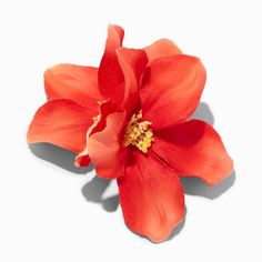 Red Hibiscus Flower Hair Clip | Claire's US Red Hibiscus Flower, Red Hibiscus, Flower Hair Clip, Fashionable Jewelry, Hibiscus Flower, Flower Hair Accessories, Flower Accessories, Flower Clip, Flower Hair Clips