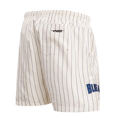 Designed to provide superior quality with an edge, these Toronto Blue Jays Retro Classic shorts from Pro Standard fit perfectly in line with your style interests. The pinstripes provide a timeless aesthetic, while the bold textured Toronto Blue Jays graphics make for a true statement piece to your look. Adjust the drawstring closure to your preferred fit and enjoy an instant elevation to your selection of team gear. Material: 100% Polyester Elastic waistband Heat-sealed appliques with embroidere Sporty Striped Bottoms With Built-in Shorts, Darius Rucker, Classic Shorts, Team Gear, Timeless Aesthetic, Terry Shorts, Boy Meets, Toronto Blue Jays, Fleece Shorts