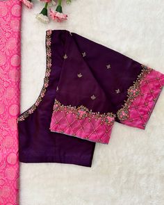 Mugurtham Blouse Aari Work, Pattu Saree Blouse Designs Without Work, Daily Use Blouse Designs, Simple Blouse Aari Work, Simple Maggam Designs, Simple Work Blouses, Simple Work Blouse Designs Latest, Simple Hand Work Blouse Designs