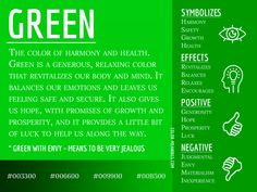 green is the color of harmony and health