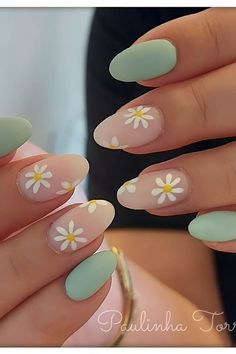 Spring is here, and it’s the Easter season. It’s time for floral home decor, bunny-shaped cookies, and exciting egg-hunting games. But if… Cute Almond Summer Nails, Nail Inspo Floral, Rave Nails, Uñas Aesthetic, Green Acrylic Nails, Short Acrylics, Graduation Nails, Spring Acrylic Nails