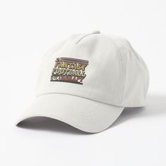 a white hat with the words funky football on it