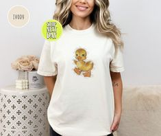 "Duck Duck Shirt, Duckling Shirt, Goose Tshirt,  Duckling Adult - Toddler Tee, Duck T Shirt, Gift for Her, Cute Shirt 📣 Please check all photos for details. 📣 Use \"Add message to Seller\" link on the checkout page to send a message or important details for your order. 📣 We use Bella Canvas and Gildan when we have a shortage of stocks. 📣 Our printing method is DTF, Premium Vinyl and Heat Press. ♥ HOW TO ORDER ♥ 1- Please, Check and Review all Photos. 2- Select your shirt type, shirt size, shirt color from drop down menus and Choose your quantity. 3- Choose Your TEXT Color. Please add your text color on to the personalization box if applicable. 4- Click \"Add To Cart\". You can go back to add more product anytime you want, or you can complete the checkout process. 7- Finally, Your Custo Cookie Shirt, Island Fashion, Botanical Shirt, Cat Lover Shirt, Skeleton Shirt, Halloween Tees, Flower Shirt, Retro Halloween, Fete Halloween