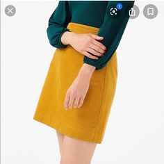 Nwt, Never Worn Before, Perfect Condition! A Trendy Mustard Yellow Color Made Of Corduroy Material. A Perfect Skirt To Dress Up Or Down. Camel Skirts, Yellow Mini Skirt, Gauze Skirts, Mustard Yellow Color, Corduroy Mini Skirt, Teal Sweater, Wool Mini Skirt, Mini Pencil Skirt, Tweed Mini Skirt