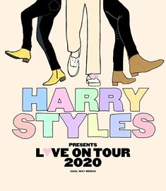 harry styles poster with two people standing next to each other