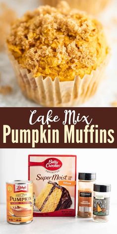 cake mix pumpkin muffins are the perfect fall dessert