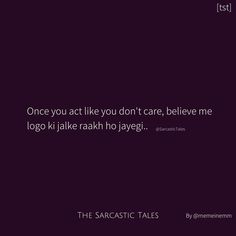 the sarcastic tale is written in black and white on a purple background with an image of a