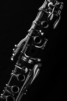 a black and white photo of a flute in the middle of it's body