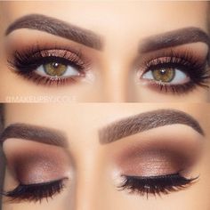 Soft glam @makeupbyjcole 💞 Wedding Makeup For Brunettes, Natural Eyeliner, Hazel Eye Makeup, Brunette Makeup, Makeup Tip, Makeup For Hazel Eyes