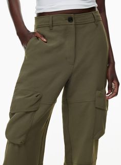 NEW PROJECT CARGO PANT | Aritzia Japanese Crepes, Short Bra, Cargo Pants Outfit, High Rise Pants, Cargo Pant, New Project, Crepe Fabric, Bike Shorts, Pants Outfit