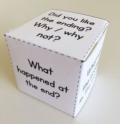 a white box with black writing on it that says what happened at the end?