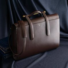 Leather Briefcase With Detachable Handle, Luxury Shoulder Bag-style Briefcase With Handles, Summer Linen Trousers, Luxury Briefcase With Leather Handles For On-the-go, High-end Travel Briefcase With Detachable Handle, Brown Leather-handled Top Handle Briefcase, House Fits, Food For Eyes, Brass Bar