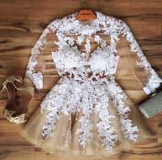 Charming champagne lace short prom dresses, homecoming dresses Long Sleeve Prom Dress Short, Tulle Homecoming Dress, Blue Homecoming Dresses, Dress 2015, Dresses Cheap, Lace Homecoming Dresses, Short Prom, Dresses Lace