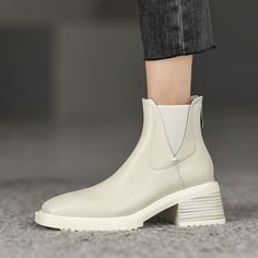 CHIKO Isabel Square Toe Block Heels Ankle Boots feature leather upper, synthetic lining, rubber sole. Heel height is approx. 2.5" (6 cm) Square Toe Shoes, Block Heel Ankle Boots, Latest Shoes, Heeled Ankle Boots, Leather Items, Boot Shoes Women, Chelsea Boots, Block Heels, Heeled Boots