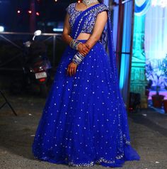 Lehanga Models, Mirror Blouse Design, Royal Blue Lehenga, Blue Reception, Mirror Blouse, Son Outfits, Model Clothes, Long Frock Designs