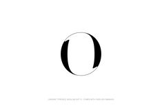 the letter o is shown in black and white