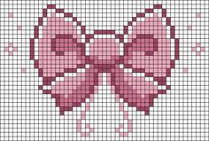 a cross stitch pattern with an image of two pink butterflies on it's wings