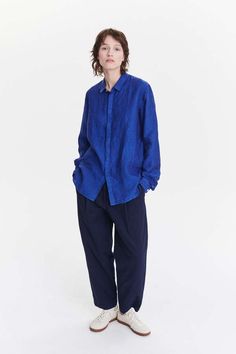 This bohemian linen is very soft airy and pleasant to wear. we fell in love with its vibrant cobalt blue colour. it is pre-washed and very soft. Round Collar Shirt, We Fall In Love, Blue Colour, Collar Shirt, Fell In Love, Designer Outfits Woman, Round Collar, Collar Shirts, Cobalt Blue