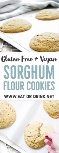 gluten free and vegan sorghum flour cookies