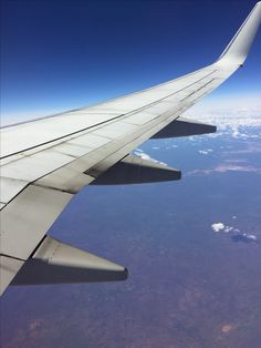 the wing of an airplane as seen from above