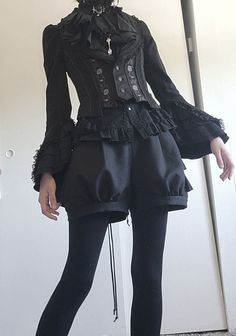 Black Cat Inspired Outfit, Demoncore Outfits, Victorian Outfits Aesthetic, Vkei Clothes, Gothic Ouji Fashion, Aristocrat Fashion, Vkei Outfits