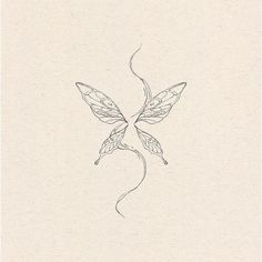 a black and white drawing of a butterfly