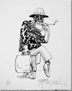 Ralph Steadman Hunter S Thompson Quotes, Halloween Flyer, Wood Art Projects, Picture Books