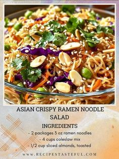 Valerie Bertinelli Kitchen | "🥢 Asian Crispy Ramen Noodle Salad | Facebook