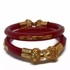 Enamel Red and Maroon color Bangles in Metal Alloy studded with Artificial Latest Bracelets, Brass Bangle, Gold Plated Bangles, Artificial Stone, Bangles Bracelets, Jewellery Accessories, Gold Bangle Bracelet, Bangle Set, Maroon Color