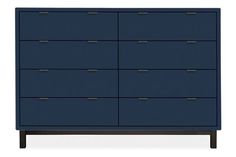 an image of a blue dresser with drawers