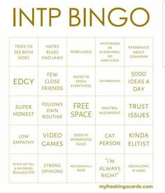 Just an 19 year old german nurse student and INTP who has no idea wha… #random #Random #amreading #books #wattpad Intj Bingo, Mbti Bingo, Mbti Compatibility Chart, Mbti Compatibility, Cognitive Functions Mbti, Mbti Functions, Mbti Istj, Mbti Charts, Personality Chart