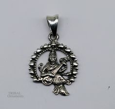 Indian Hindu Idols Blessing Goddess Saraswati or Sharda maa vintage antique style stunning divine pendant, best gifting unisex jewelry from India. Metal-925 sterling silver. Item type-Pendant Weight-4.630 grams. Height-3.8 centimeter. Width-2.2 centimeters. Stamped-925. Finish-Oxidized. note: chain is not included in this price Make excellent gifting and collectible pieces(gift for birthday, wedding, anniversary, mother's day, fathers day, Christmas day,) We take absolute care of precious jewels Symbolic Jewelry For Festivals, Spiritual Jewelry For Puja, Symbolic Intricate Design Jewelry For Festivals, Symbolic Jewelry With Oxidized Finish For Rituals, Diwali Pendant Jewelry, Festive Spiritual Pendant Jewelry, Festive Silver Spiritual Jewelry, Antique Silver Hallmarked Jewelry For Festivals, Symbolic Silver Jewelry For Puja