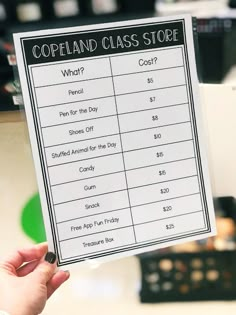 a person holding up a sign that says coppelland class store what? cost?