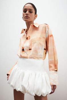 Fading hues hinting at a summer sunset. Shop new arrivals online now. Ivory Skirt, Linen Blend, Mini Skirts, Bubbles, Pins