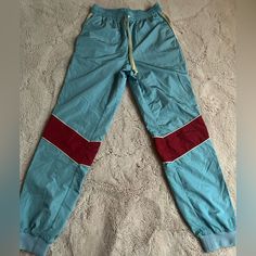 Authentic Gucci Joggers. Two Stripes On Each Side. Drawstring Waist With Cuffs At The Bottom. Very Good Condition, No Flaws. Size Xs. Gucci Joggers, Gucci Pants, Track Pants, Drawstring Waist, Pant Jumpsuit, Color Blue, Pants For Women, Track, Stripes