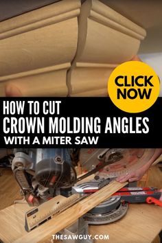 how to cut crown molding angles with a miter saw