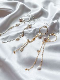 How dreamy are the brand new Reminisce Earrings? ✨ These beautiful long earrings will complete any basic outfit! Get yours now! Basic Outfits, Long Earrings