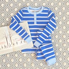 He'll be as cozy as can be in his Sutton's Sweet Dream Set! For the first time in fleece, these night nights will be him warm all season long. *FINAL SALE - No returns or exchanges. Blue Cotton Sleepwear With Buttons, Cozy Long Sleeve Sleepwear, Blue Long-sleeve Sleepwear With Buttons, Blue Long Sleeve Sleepwear With Buttons, Beale Street, Blue Embroidery, Font Styles, Animal Party, Barbados