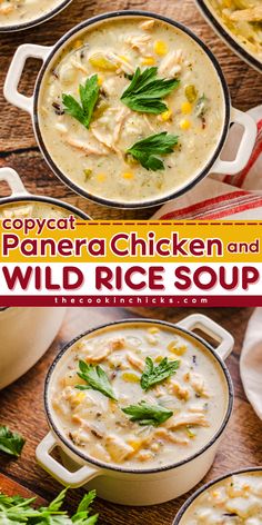 Craving a hearty dinner recipe this season? Try this Copycat Panera Chicken and Wild Rice Soup recipe! It's creamy, tasty and savory that will satisfy what you want. This dish is packed with flavor and easy to prepare at the comfort of your home. This easy winter recipe is the ultimate comfort food. It's not only served as soup, but can also be your main dish as well! Easy Winter Recipes, Chicken And Wild Rice Soup, Wild Rice Soup Recipes, Copycat Panera, Hearty Dinner Recipes, Chicken And Wild Rice, Comfort Food Recipes Dinners, Wild Rice Soup, Cozy Meals