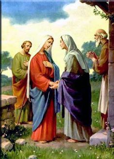 an image of jesus talking to two women